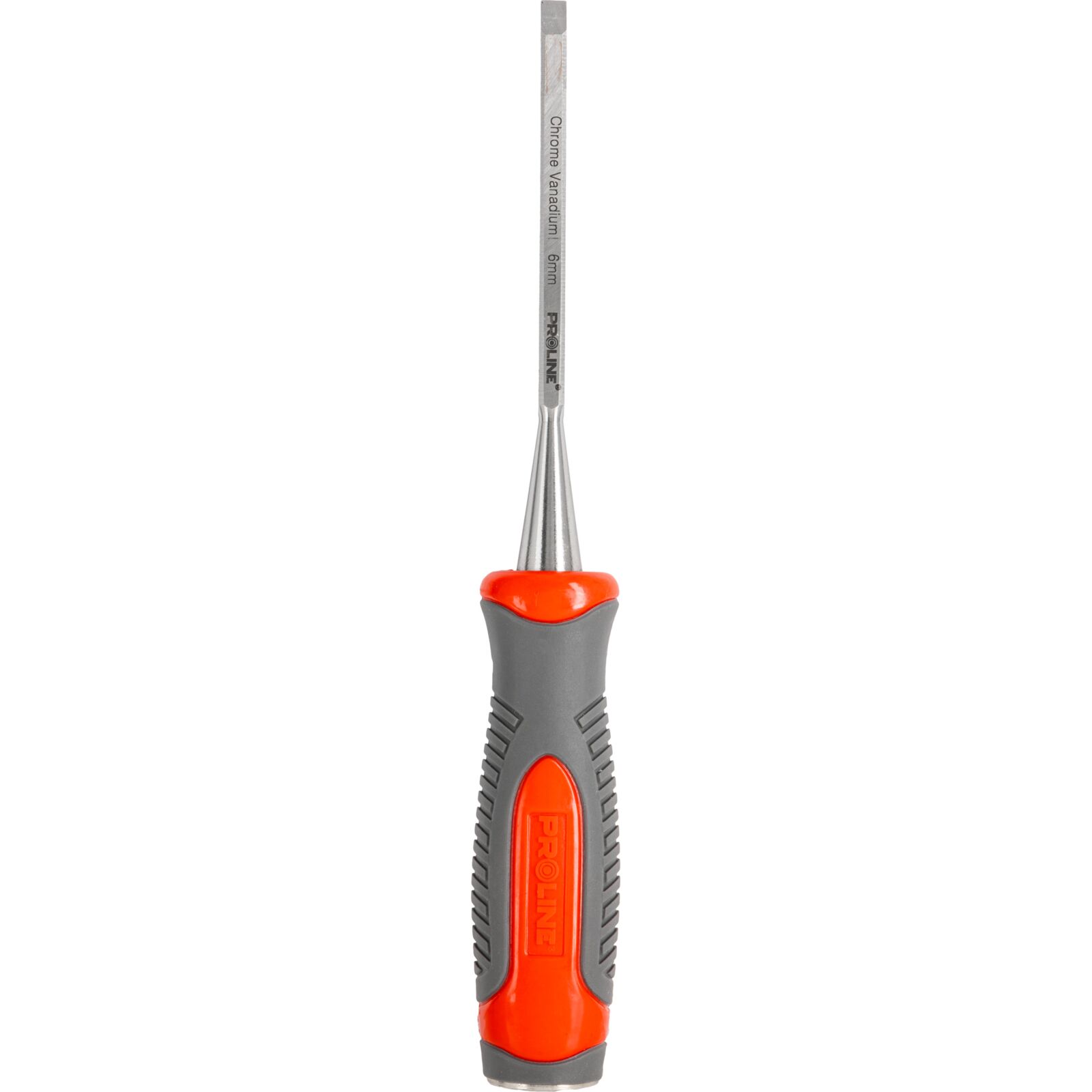 PROLINE TOOLS Stämjärn för trä, platt, 6 mm, chrome-vanadium, 60 HRC, hantag av kompositmaterial (TPR), halkfri yta, Proline - 5