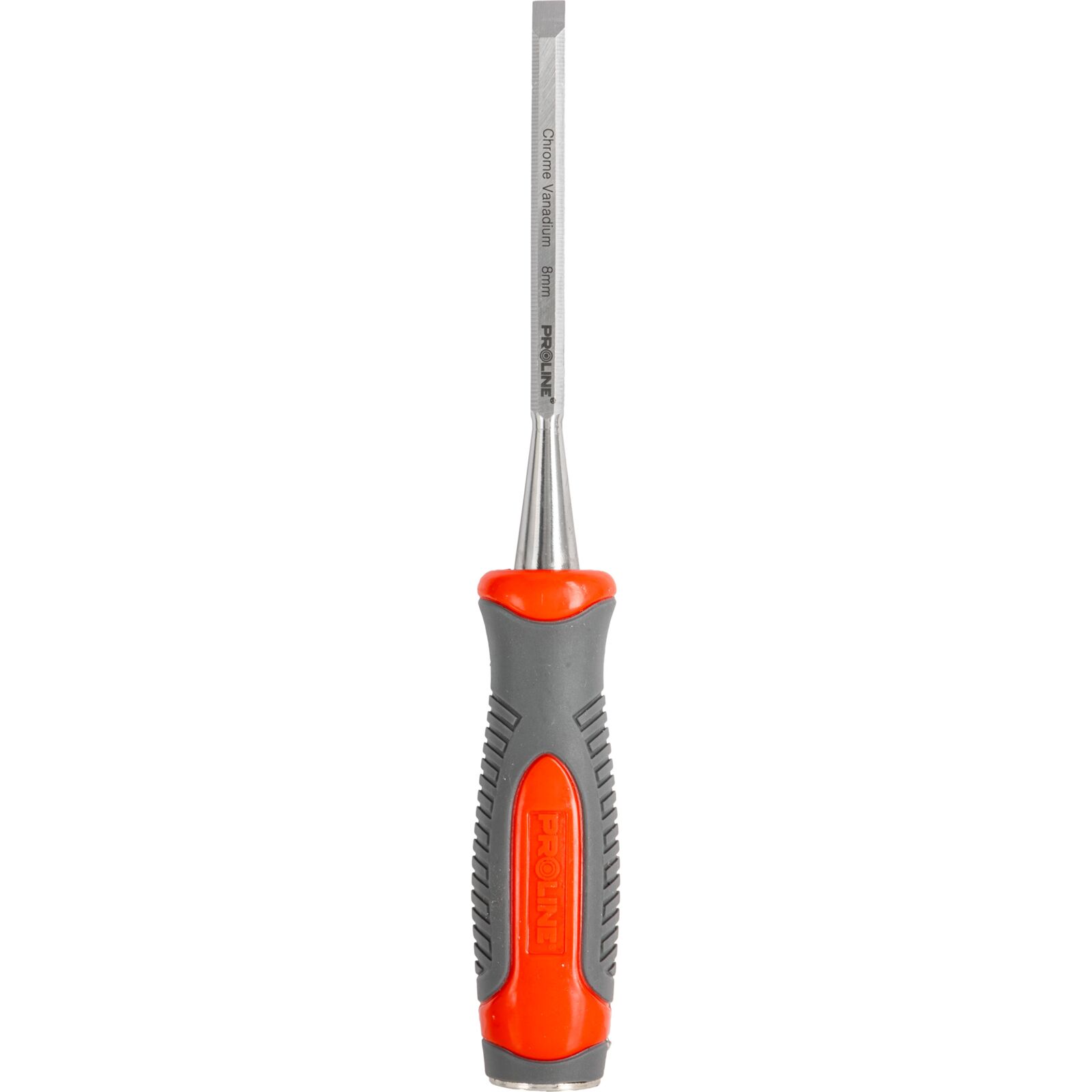 PROLINE TOOLS Stämjärn för trä 8 mm, platt, förstärkt, chrome-vanadium 60 HRC, hantag av kompositmaterial (TPR), halkfri yta, Proline - 5