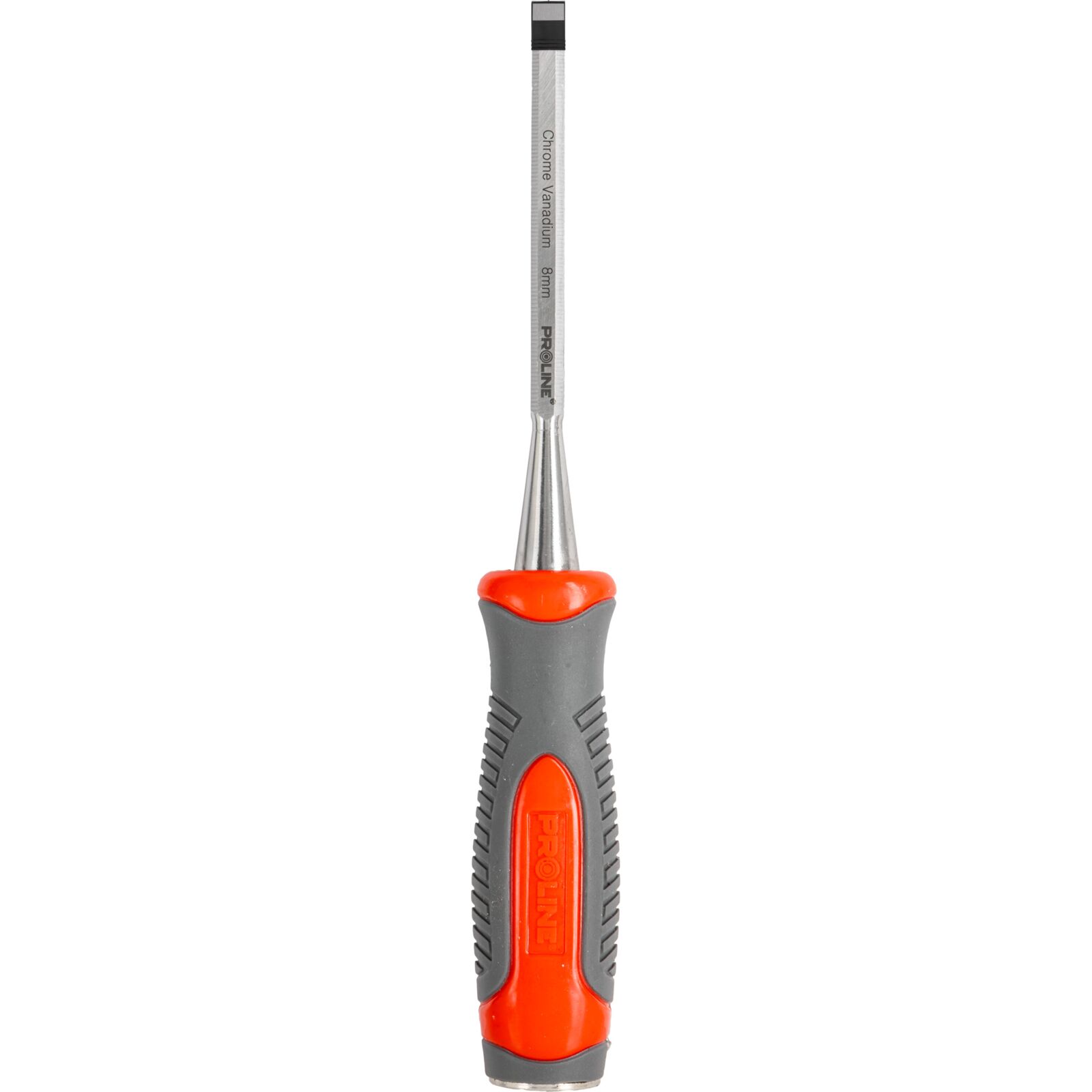 PROLINE TOOLS Stämjärn för trä 8 mm, platt, förstärkt, chrome-vanadium 60 HRC, hantag av kompositmaterial (TPR), halkfri yta, Proline - 4