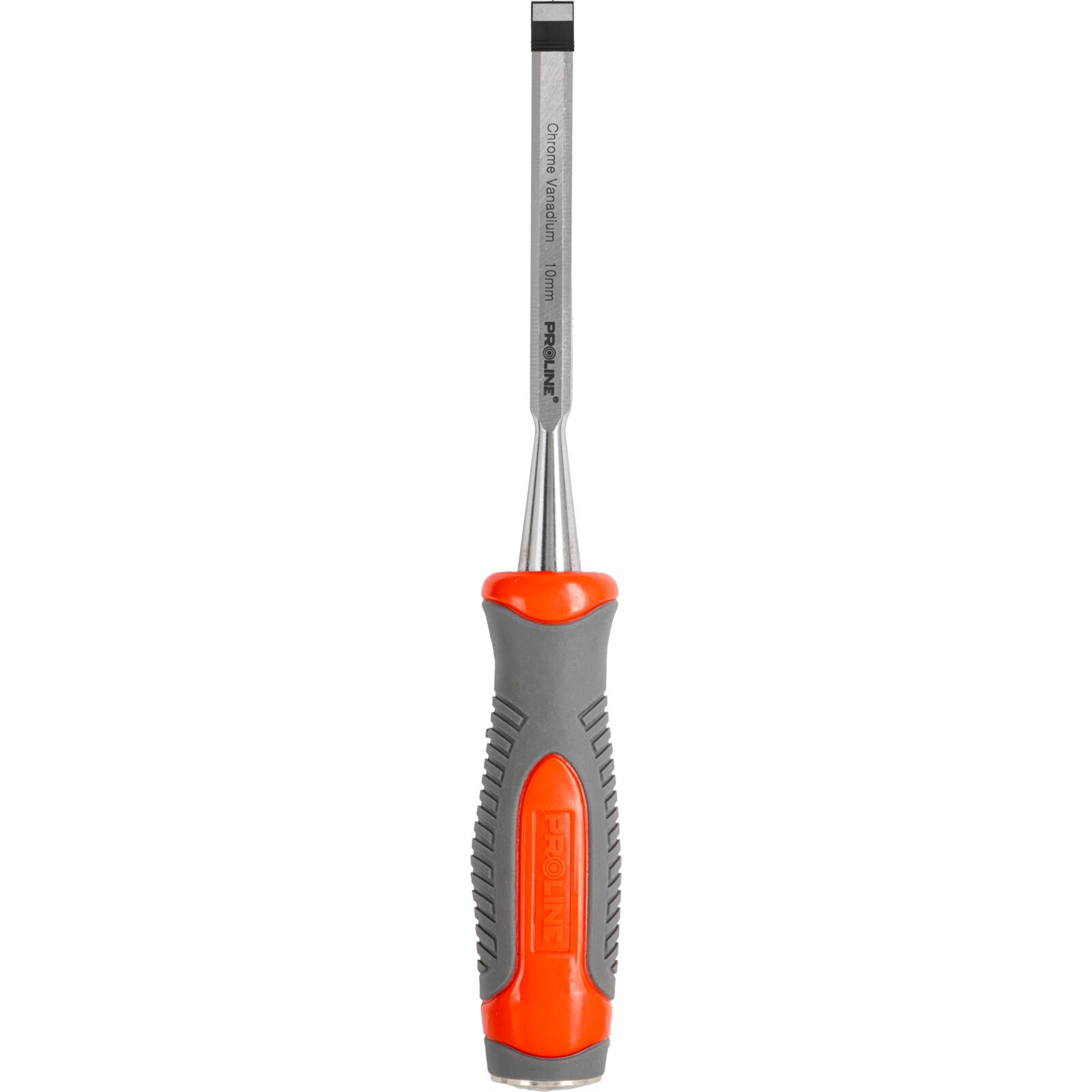 PROLINE TOOLS Stämjärn för trä 10 mm, Platt, Förstärkt, Chrome-Vanadium 60 HRC, Hantag av Kompositmaterial (TPR), Halkfri Yta, Proline - 4