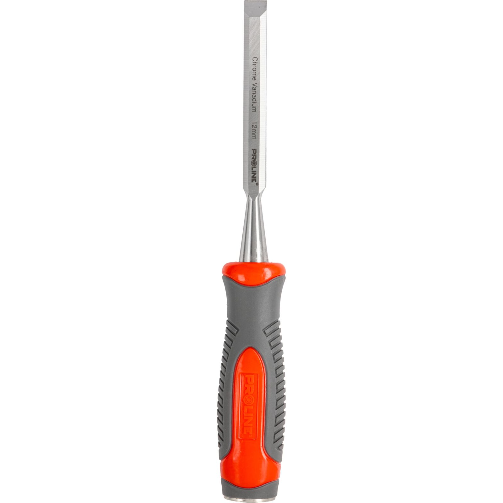 PROLINE TOOLS Stämjärn för trä 12 mm, Platt, Förstärkt, Chrome-Vanadium 60 HRC, Hantag av Kompositmaterial (TPR), Halkfri Yta, Proline - 5