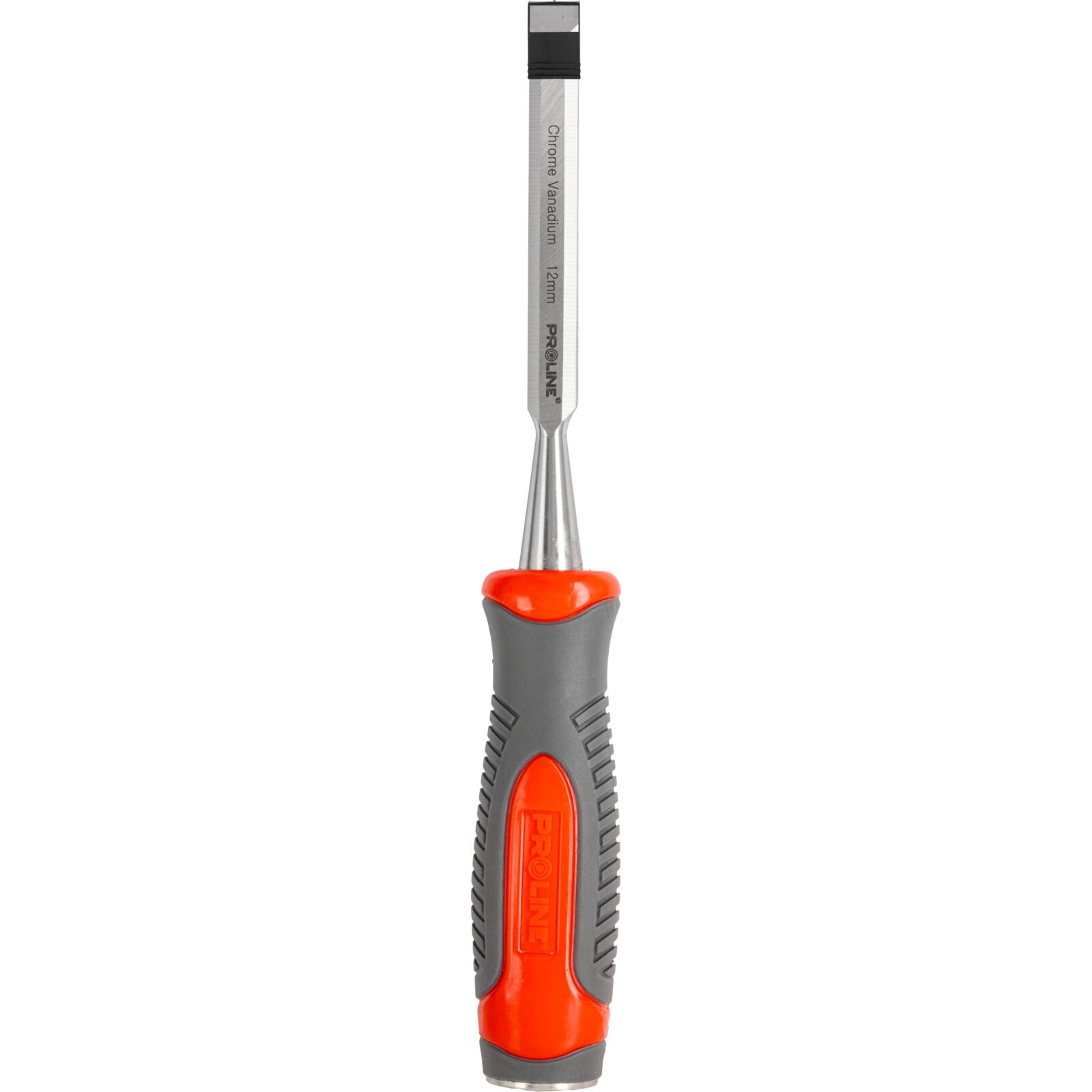 PROLINE TOOLS Stämjärn för trä 12 mm, Platt, Förstärkt, Chrome-Vanadium 60 HRC, Hantag av Kompositmaterial (TPR), Halkfri Yta, Proline - 4