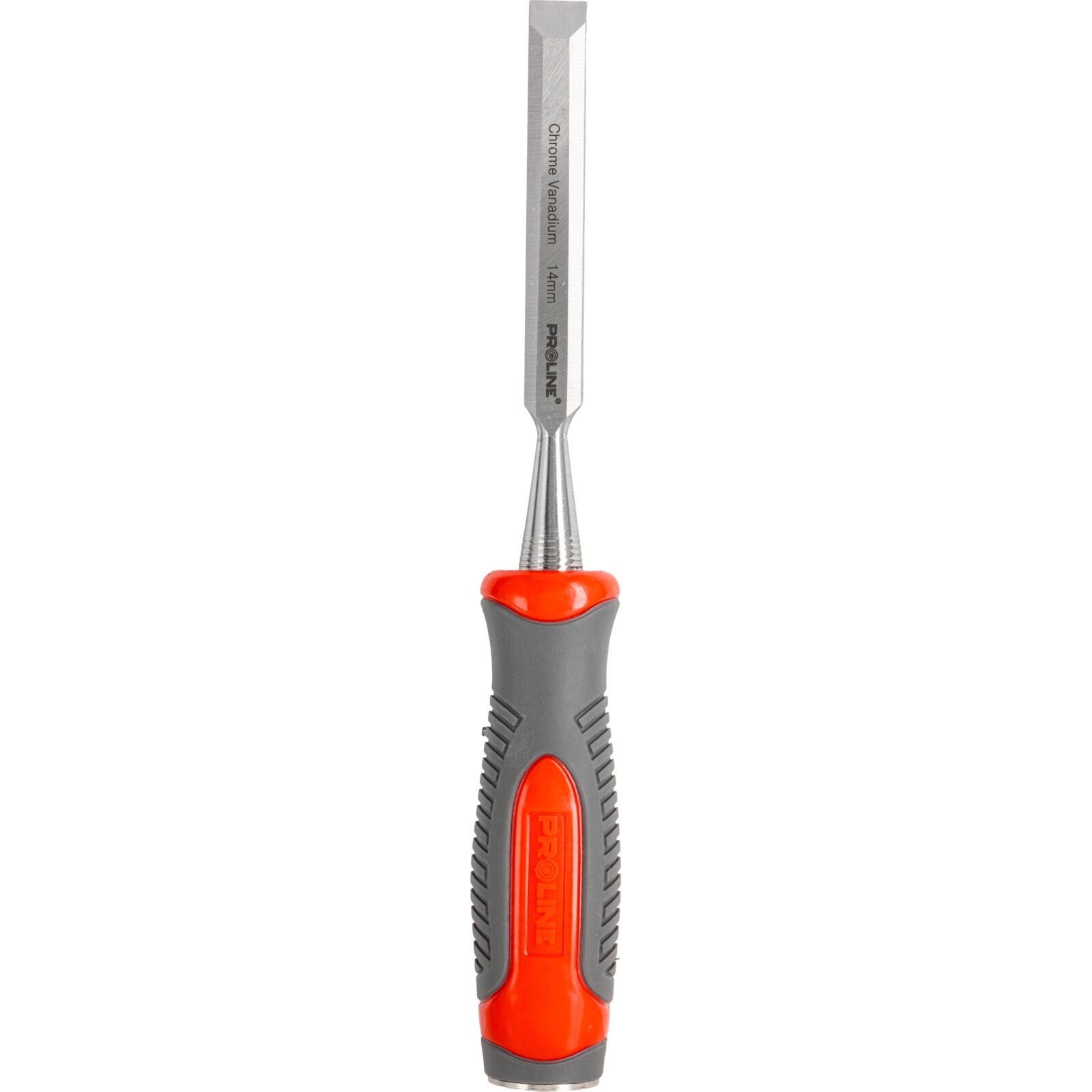 PROLINE TOOLS Stämjärn för trä 14 mm, Platt, Förstärkt, Chrome-Vanadium 60 HRC, Hantag av Kompositmaterial (TPR), Halkfri Yta, Proline - 5