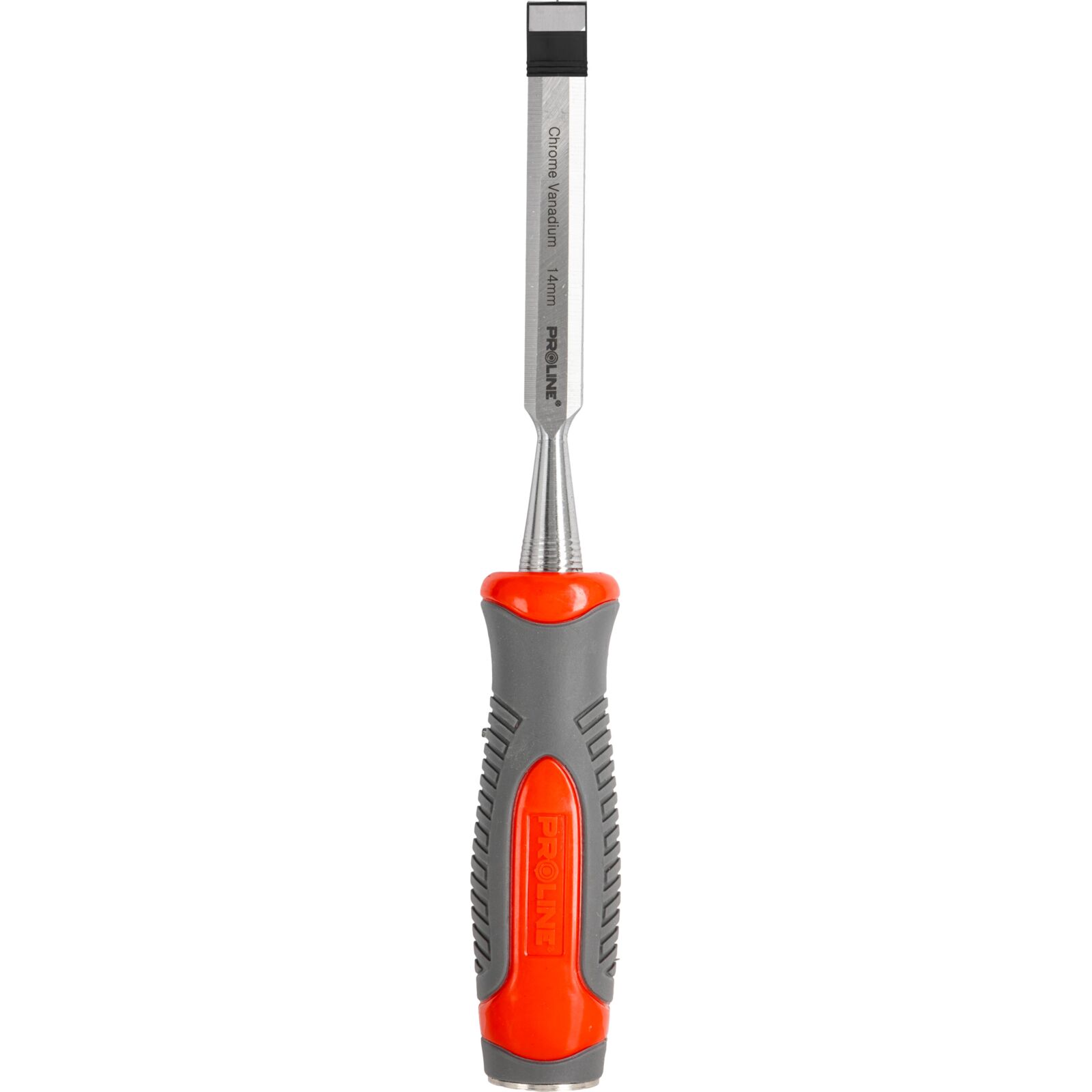 PROLINE TOOLS Stämjärn för trä 14 mm, Platt, Förstärkt, Chrome-Vanadium 60 HRC, Hantag av Kompositmaterial (TPR), Halkfri Yta, Proline - 4