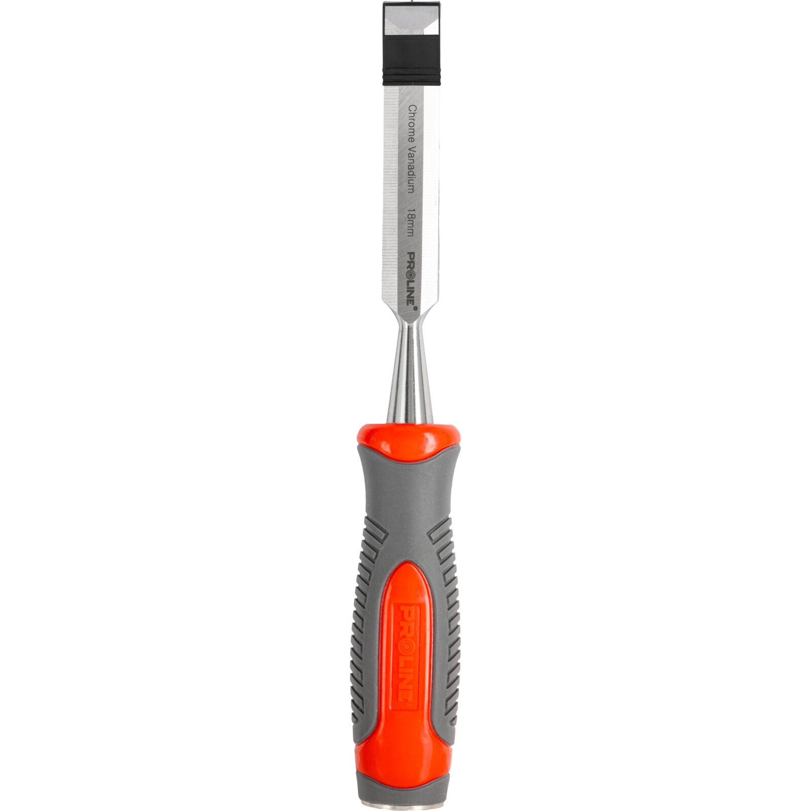 PROLINE TOOLS Stämjärn för trä 18 mm, Platt, Förstärkt, Chrome-Vanadium 60 HRC, Hantag av Kompositmaterial (TPR), Halkfri Yta, Proline - 4
