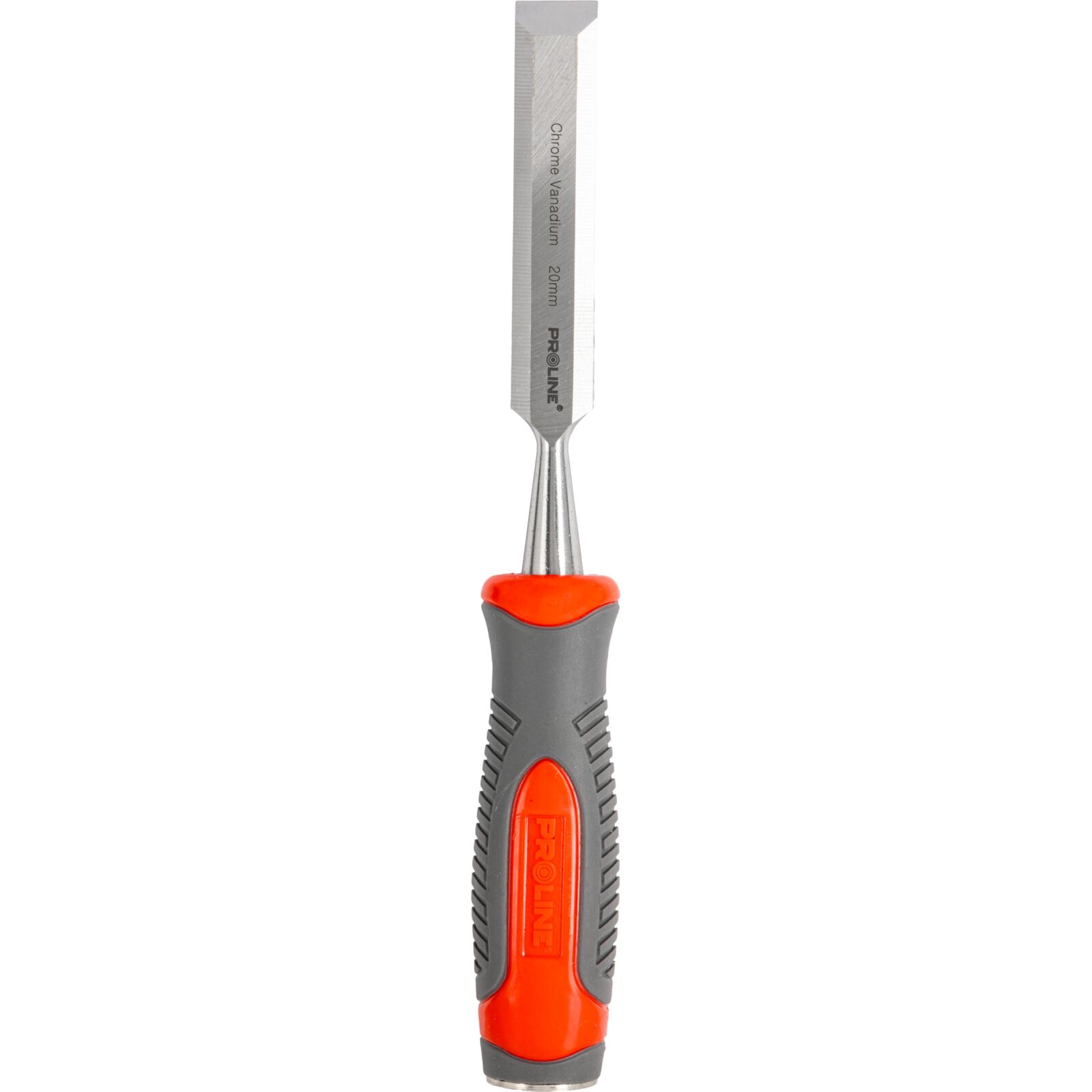 PROLINE TOOLS Stämjärn för trä 20 mm, Platt, Förstärkt, Chrome-Vanadium 60 HRC, Hantag av Kompositmaterial (TPR), Halkfri Yta, Proline - 5