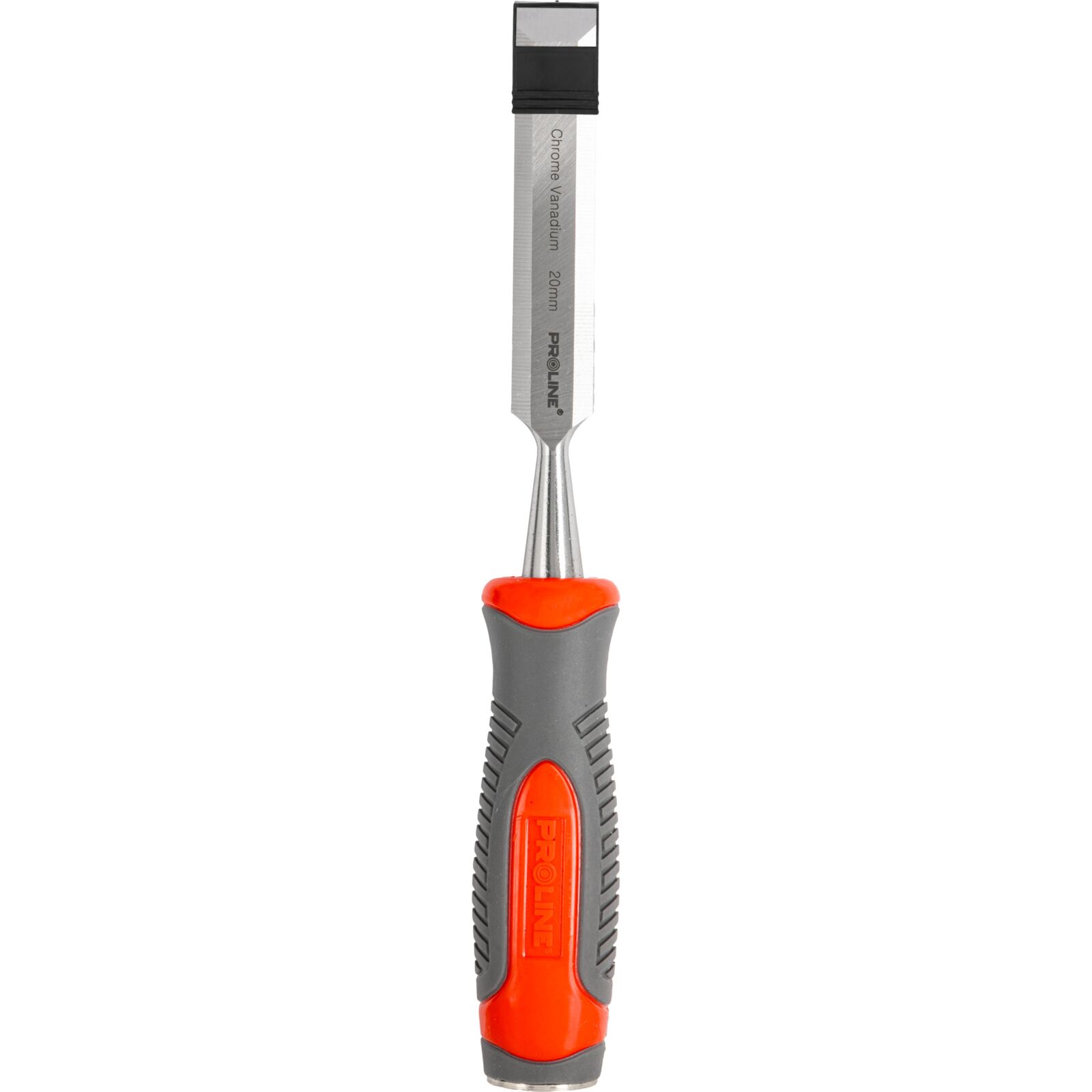 PROLINE TOOLS Stämjärn för trä 20 mm, Platt, Förstärkt, Chrome-Vanadium 60 HRC, Hantag av Kompositmaterial (TPR), Halkfri Yta, Proline - 4