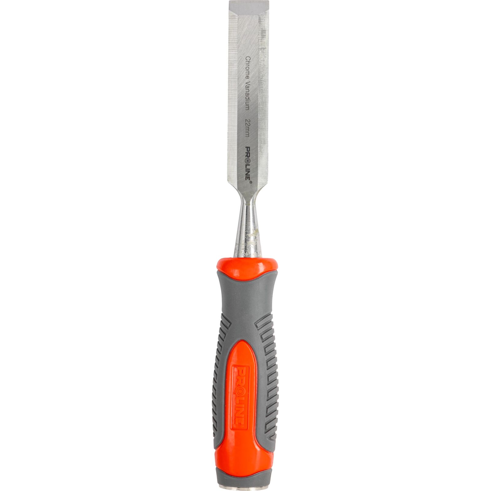 PROLINE TOOLS Stämjärn för trä 22 mm, Platt, Förstärkt, Chrome-Vanadium 60 HRC, Hantag av Kompositmaterial (TPR), Halkfri Yta, Proline - 5