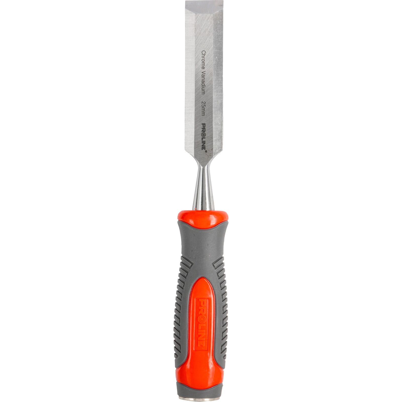 PROLINE TOOLS Stämjärn för trä 25 mm, Platt, Förstärkt, Chrome-Vanadium 60 HRC, Hantag av Kompositmaterial (TPR), Halkfri Yta, Proline - 5