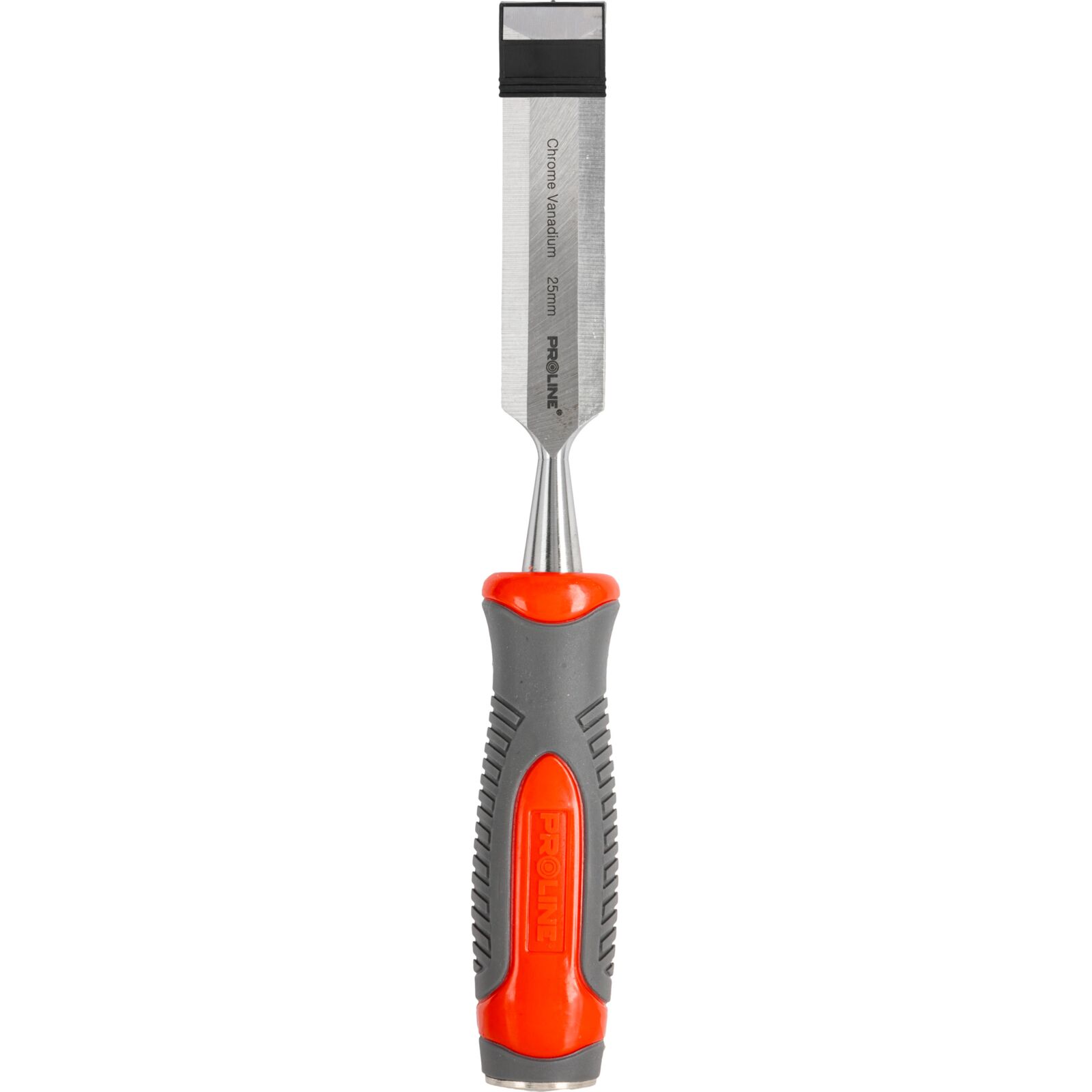 PROLINE TOOLS Stämjärn för trä 25 mm, Platt, Förstärkt, Chrome-Vanadium 60 HRC, Hantag av Kompositmaterial (TPR), Halkfri Yta, Proline - 4