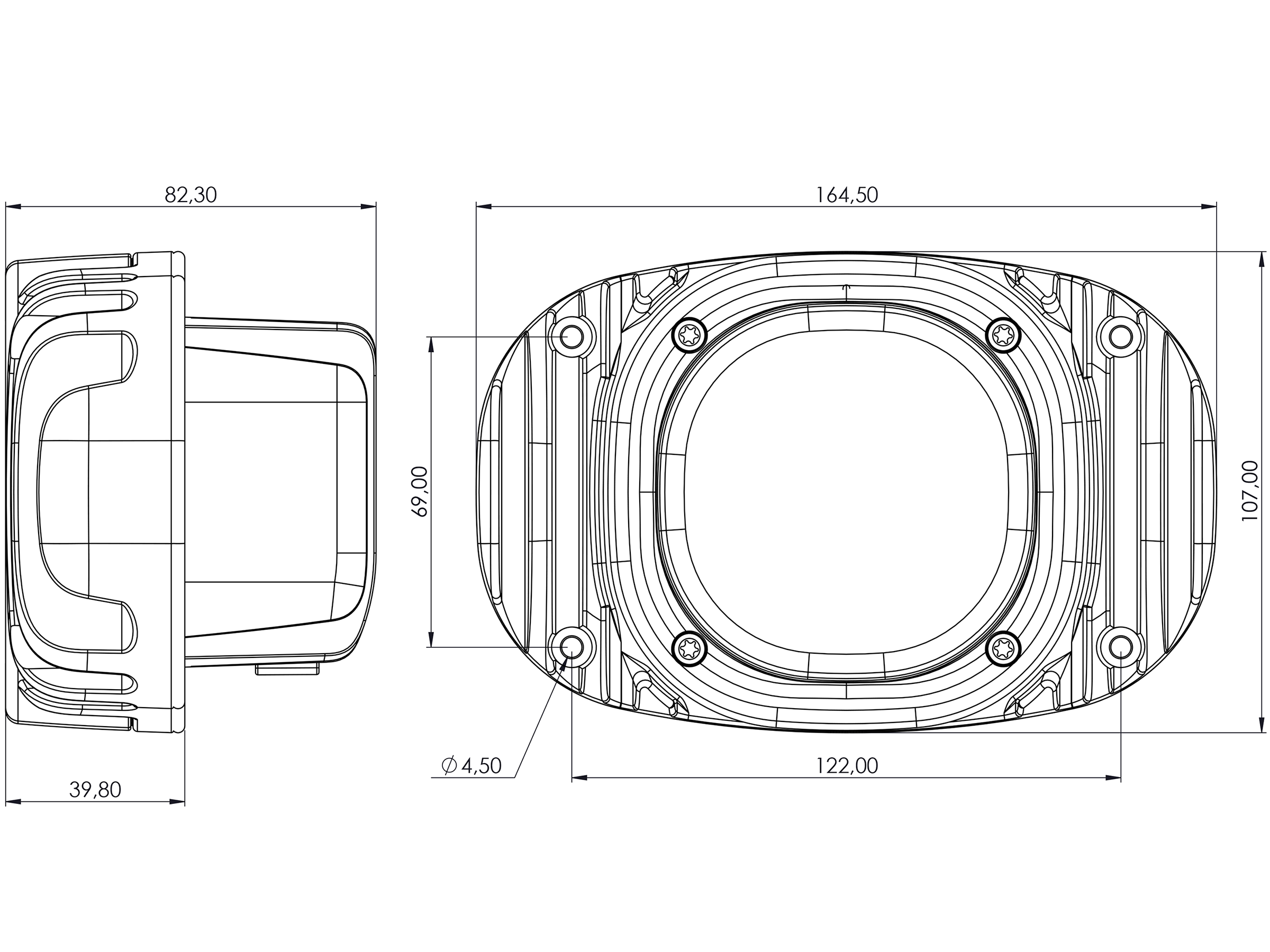 Arbetslampa LED 1010-1800 recessed bred 9-60 V - 3