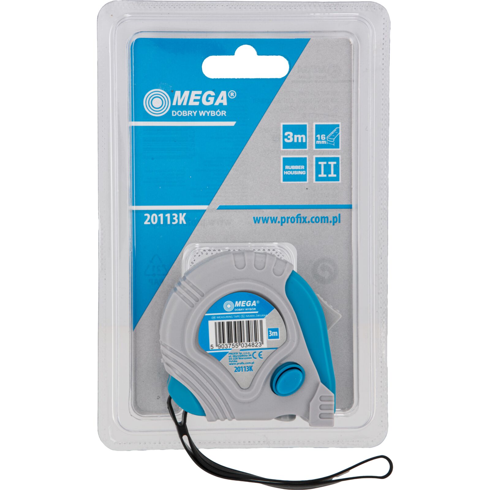 Measuring Tapes - 3M16M, Rubber Case , Skin Pack - 3