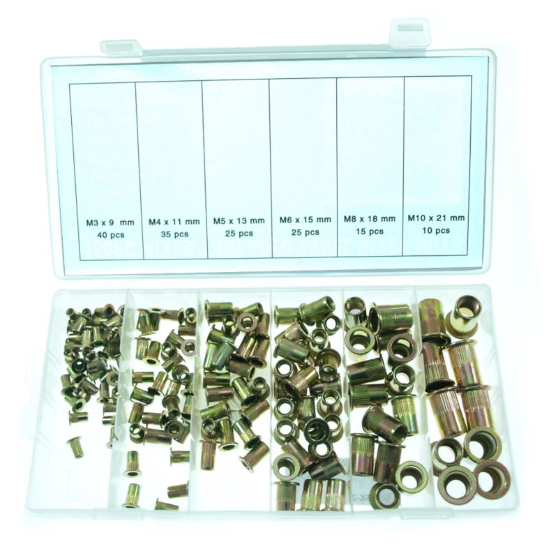 Beast Popnitmutter M4-M10, 9 - 21 mm, 150 st, STÅL