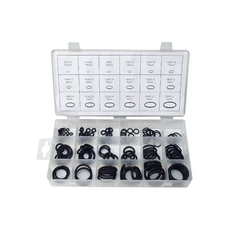 O-ringsats 125-pack svart, innerdiameter 3–22 mm, Beast