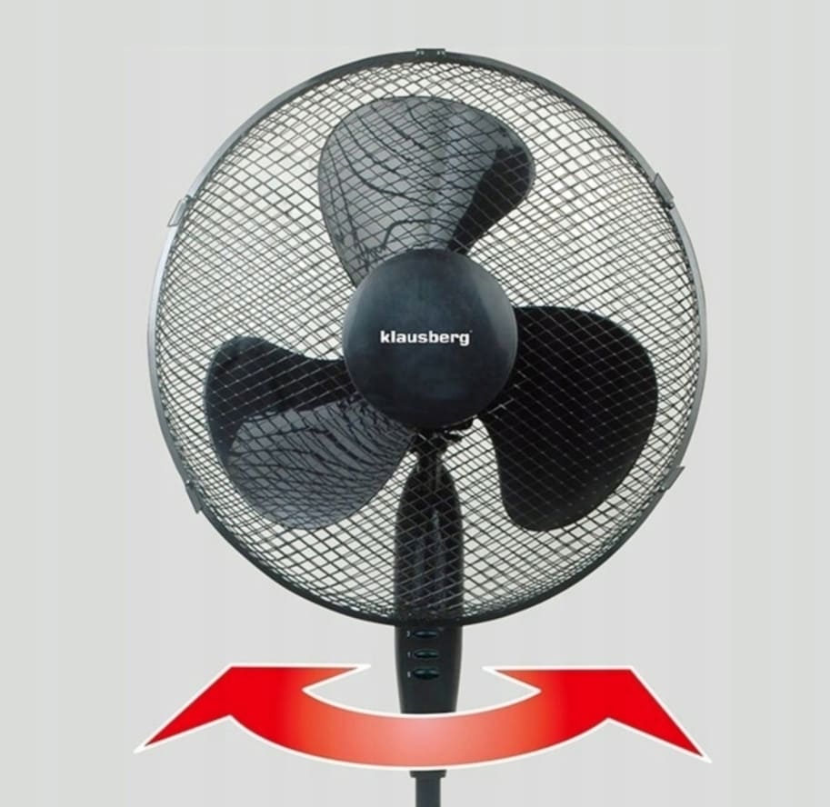 Stark golvfläkt 40 cm (16) 50W, stabil, teleskopfot 135 cm, oscillerande - 4