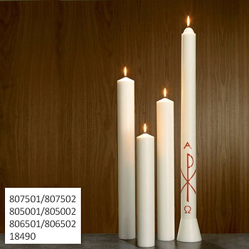 Altarljus 80x750 mm med borrat hål 10x40mm