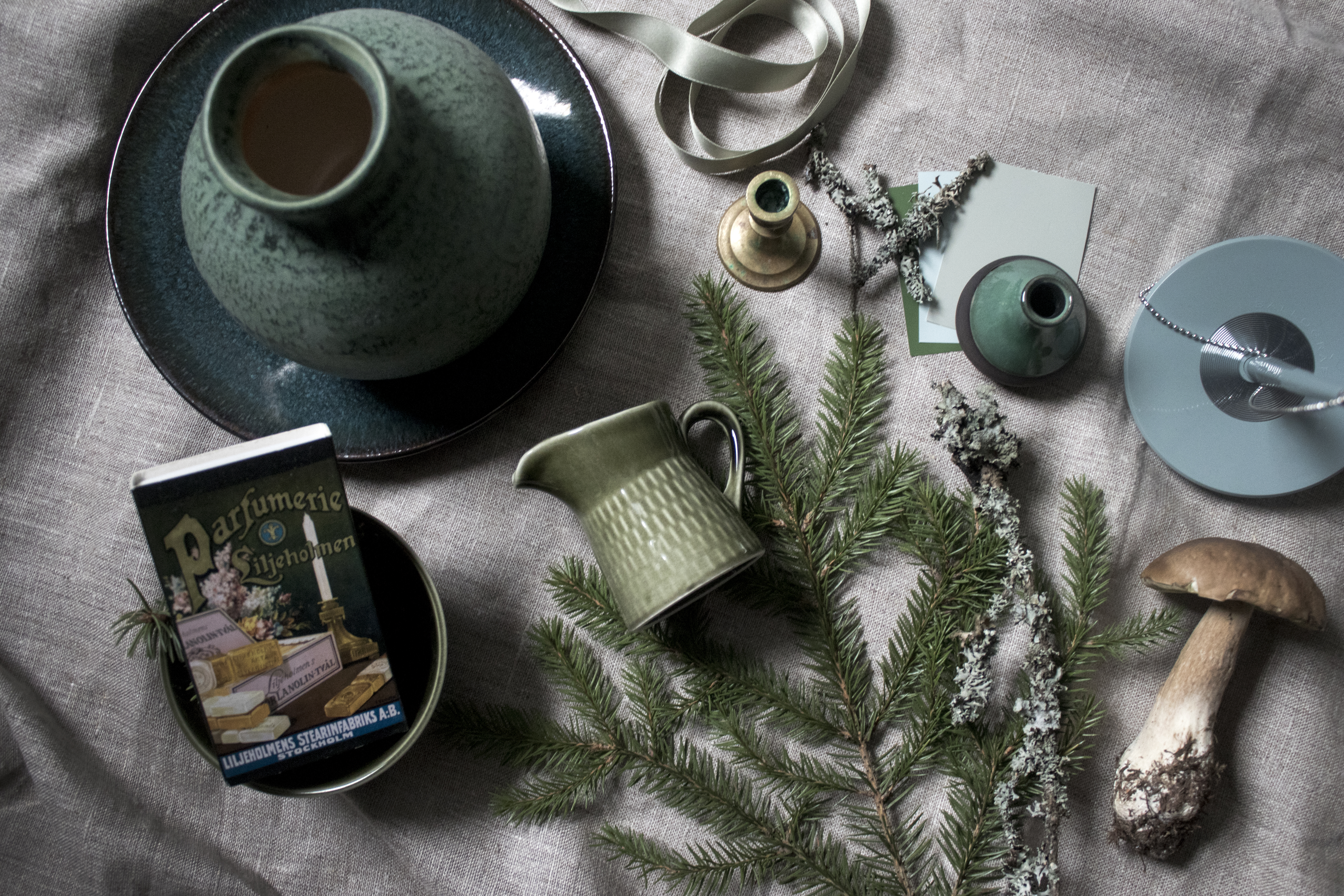 Vårinspirerad dukning med naturmaterial