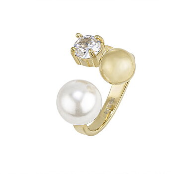 Ice pearl ring guld - Bud to Rose