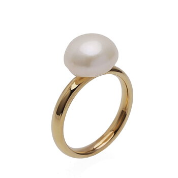 Bud to Rose Ring Pearl i guld