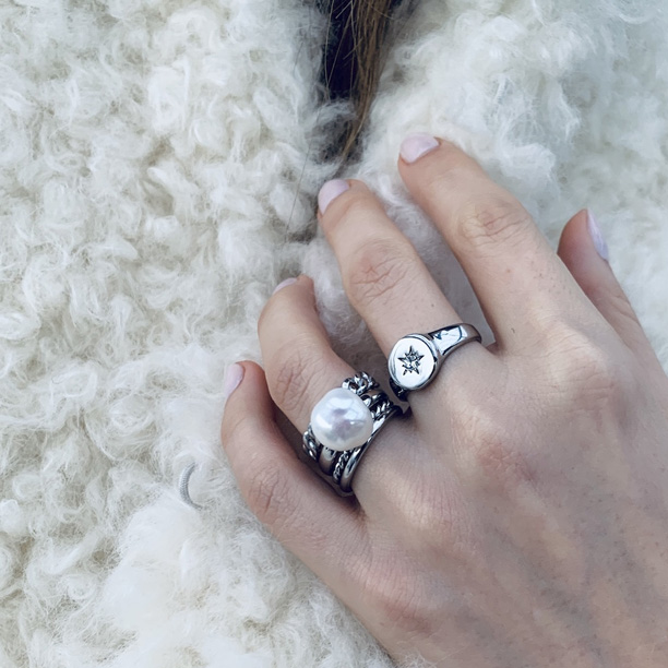 Bud to Rose Ring Pearl silver - 4