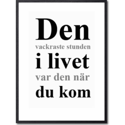 Den vackraste stunden Poster