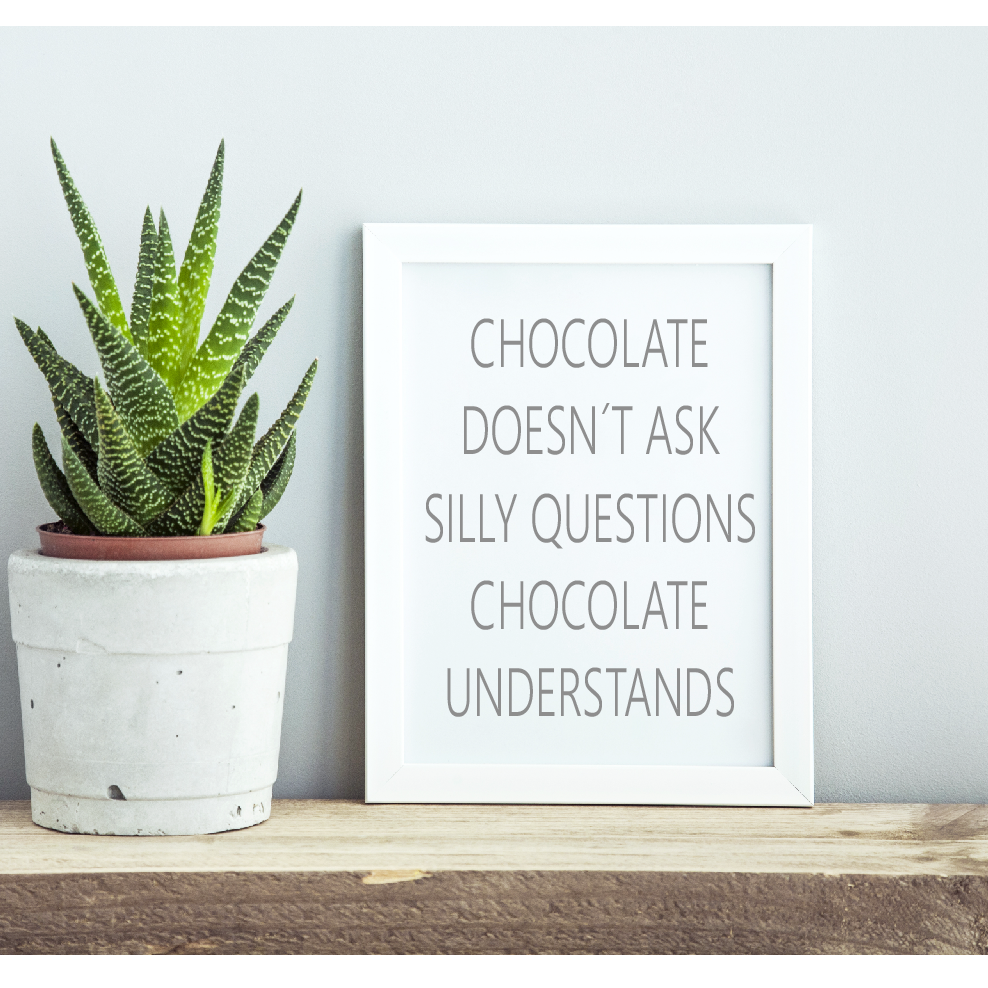 Chocolate doesn't ask Poster