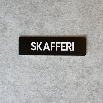 Skafferi Svart/Vit Gravyr