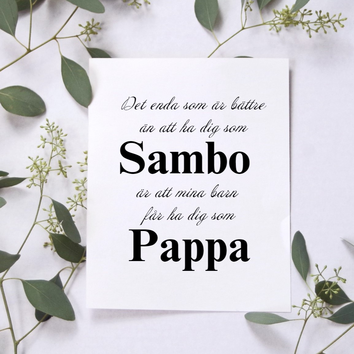 Ha dig som Sambo - Pappa Poster
