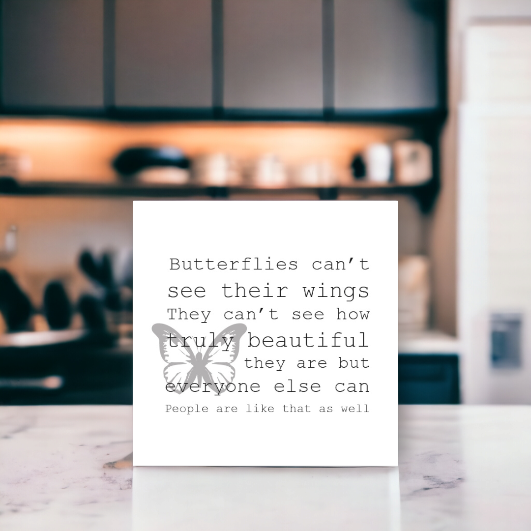 Butterflies can't see their wings Kakeldekor
