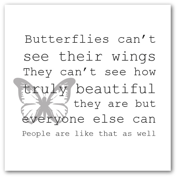 Butterflies can't see their wings Kakeldekor - 2