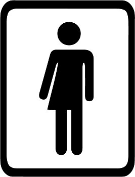 WC-symbol unisex Väggdekor