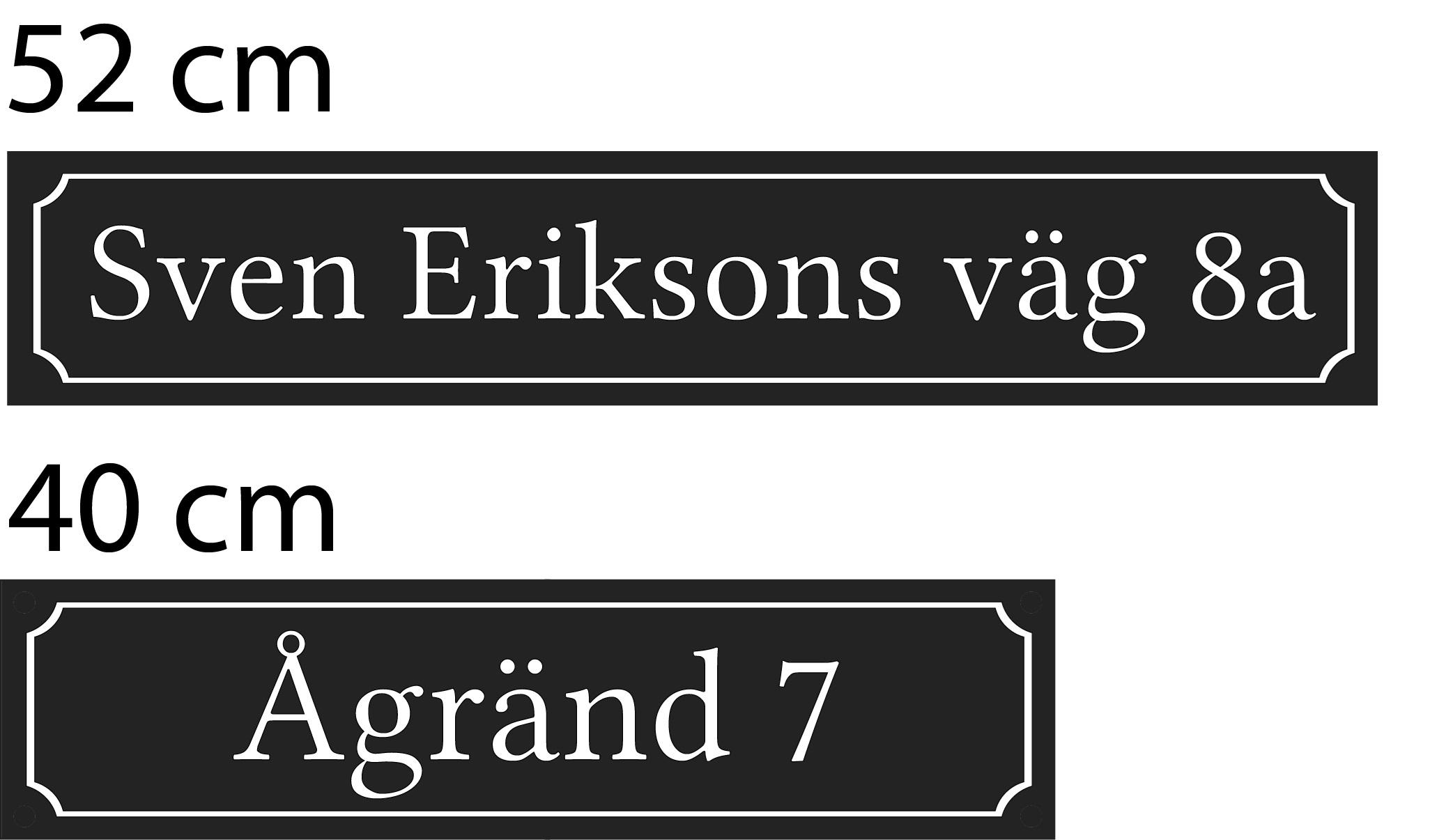 Fasadskylt Husskylt Valfri text - 4