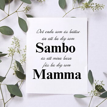 Ha dig som Sambo - Mamma Poster