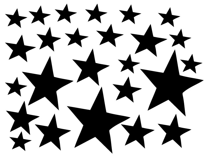 Stjärnor 20 stycken Väggdekor - 2