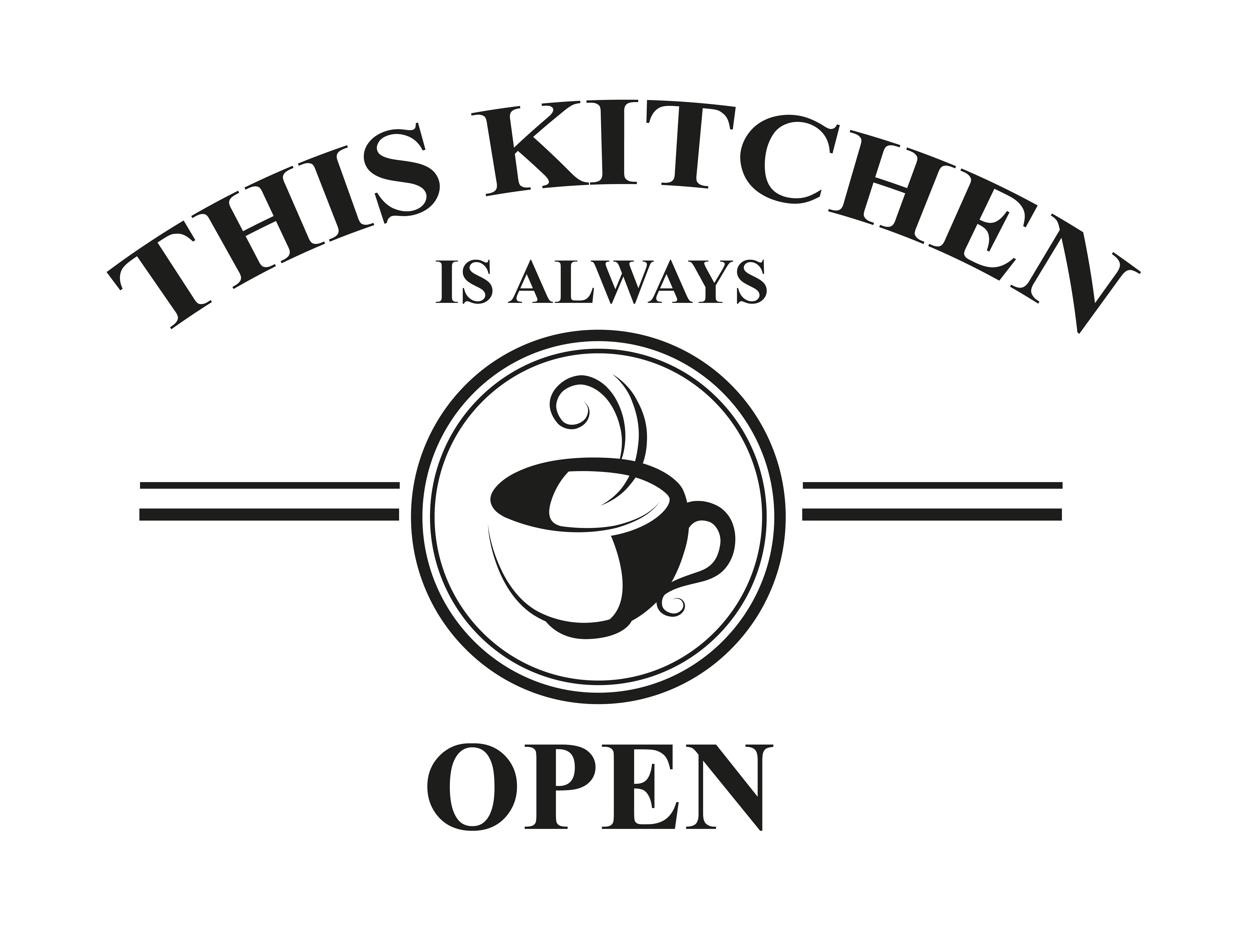 This kitchen is always open Väggord - 2
