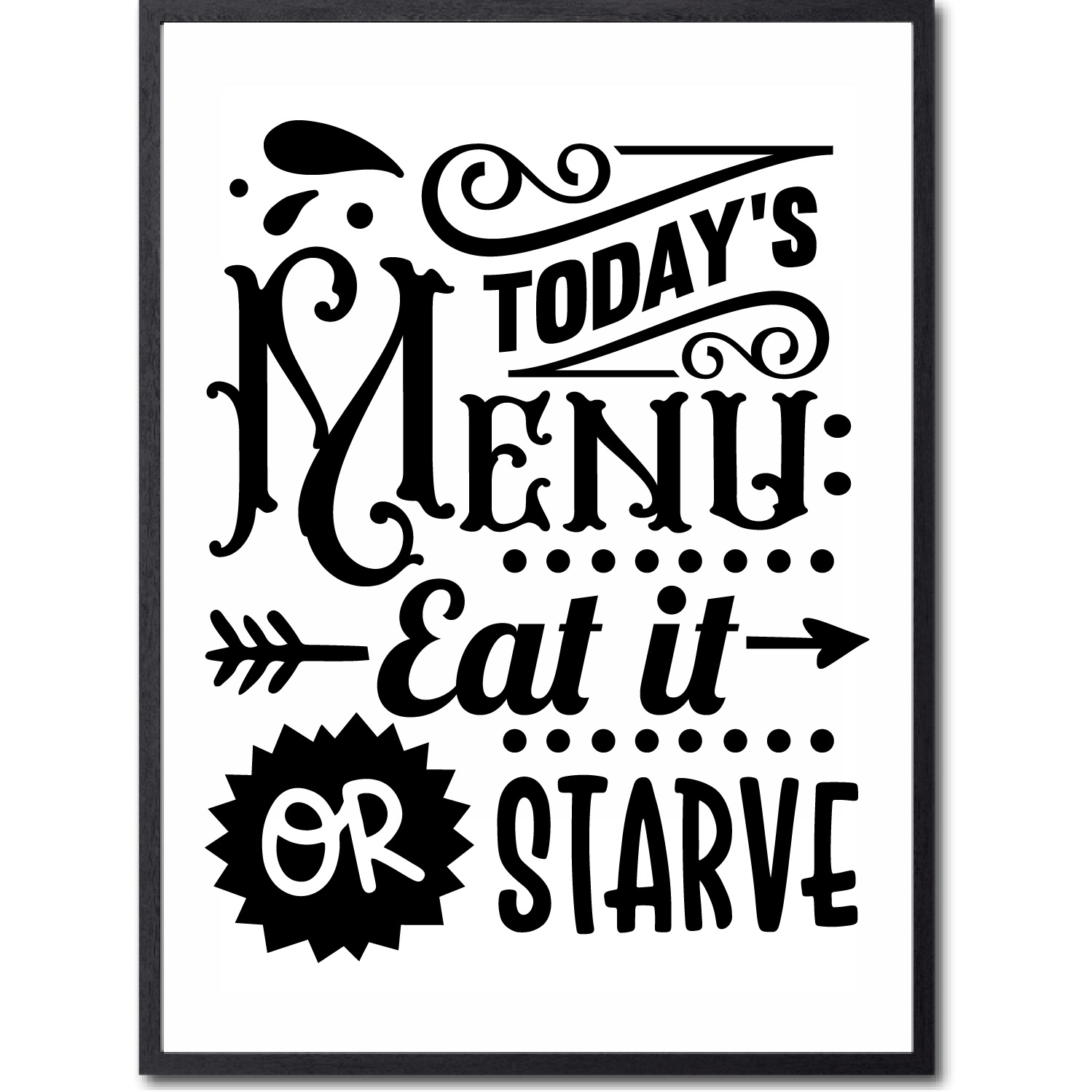 Today's menu Poster