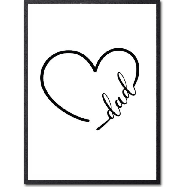 dad hjärta Poster