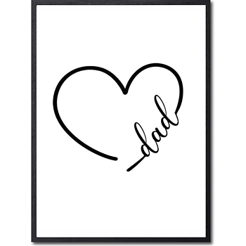 dad hjärta Poster