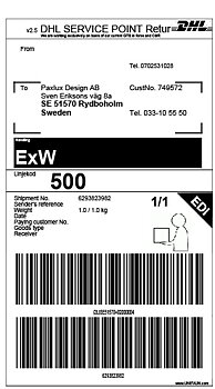 Returfrakt DHL Servicepoint