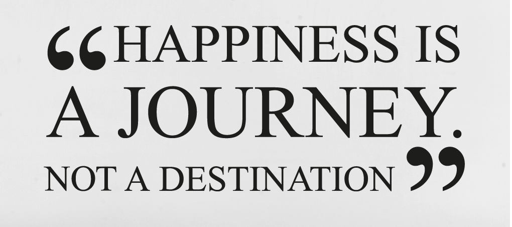 Happiness is a journey Väggord