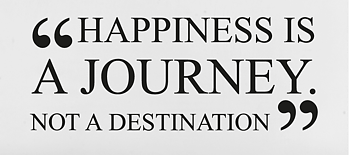 Happiness is a journey Väggord