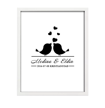 Bröllopstavla Fåglar Namn Poster
