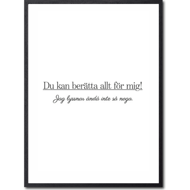 Du kan berätta allt för mig Poster