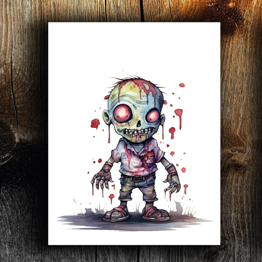 Zombie halloween poster