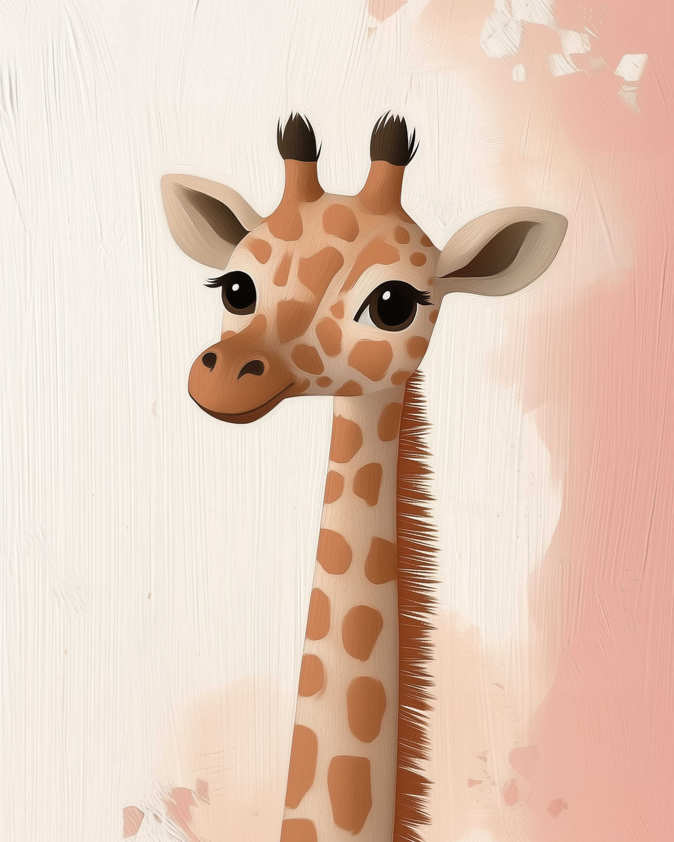 Giraff i rosa toner poster - 2