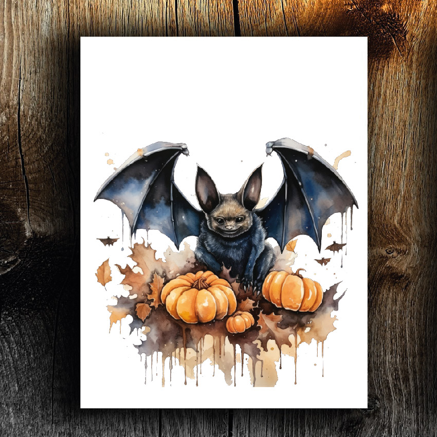 Fladdermus halloween poster