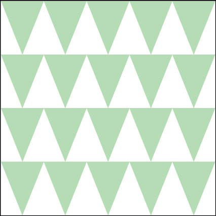 Retro trianglar ljusgröna Kakeldekor - 2