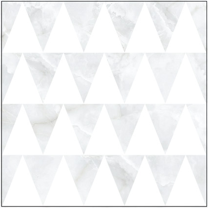 Retro trianglar ljus marmor Kakeldekor - 2