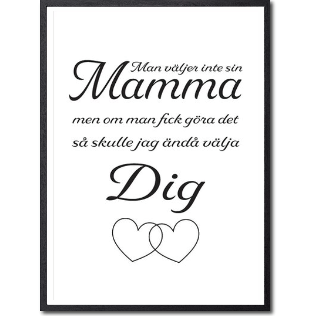 Man väljer inte sin mamma Poster