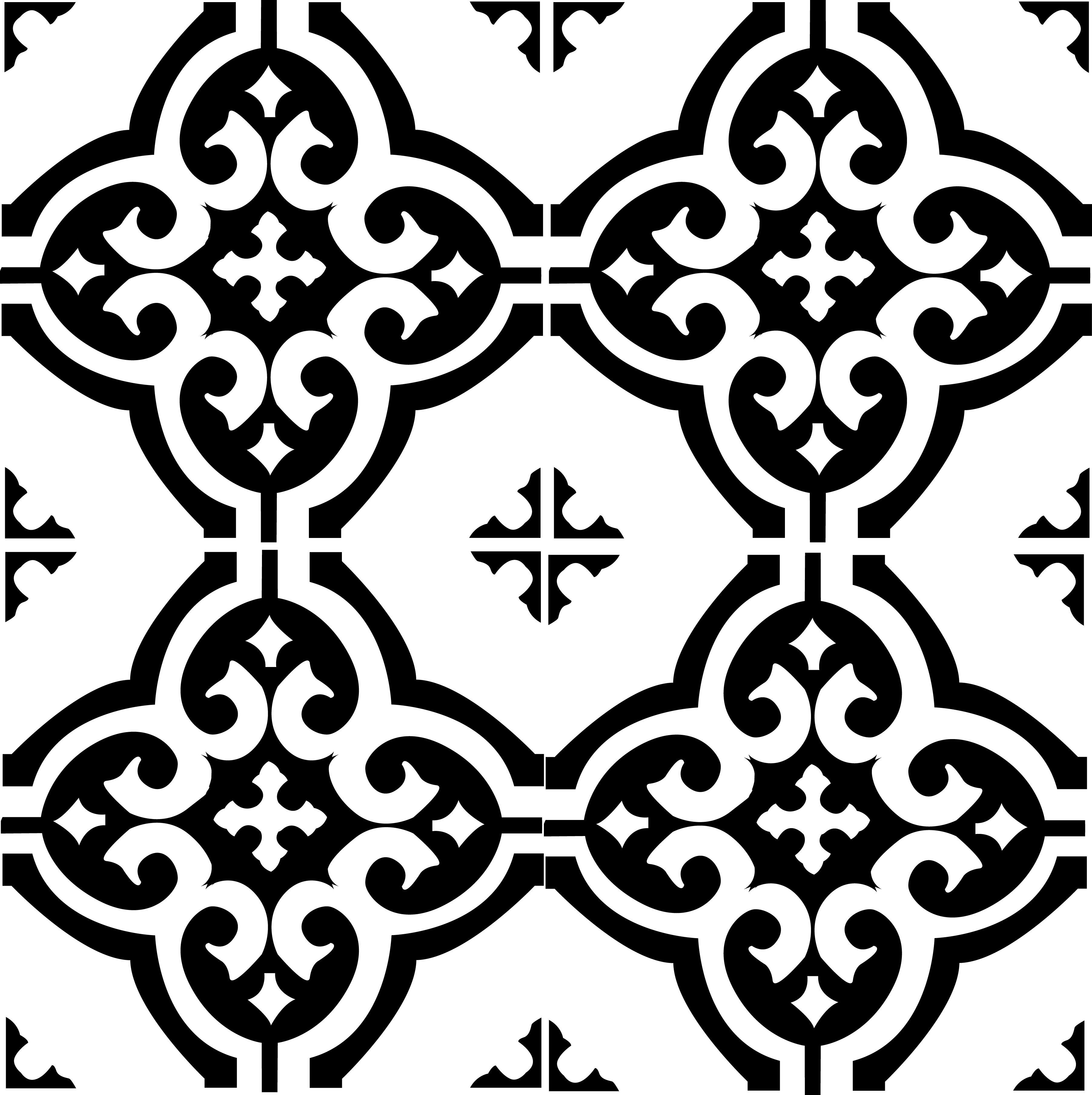 Klassiskt Svart mönster - 4